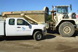 photo of GLP service truck in field